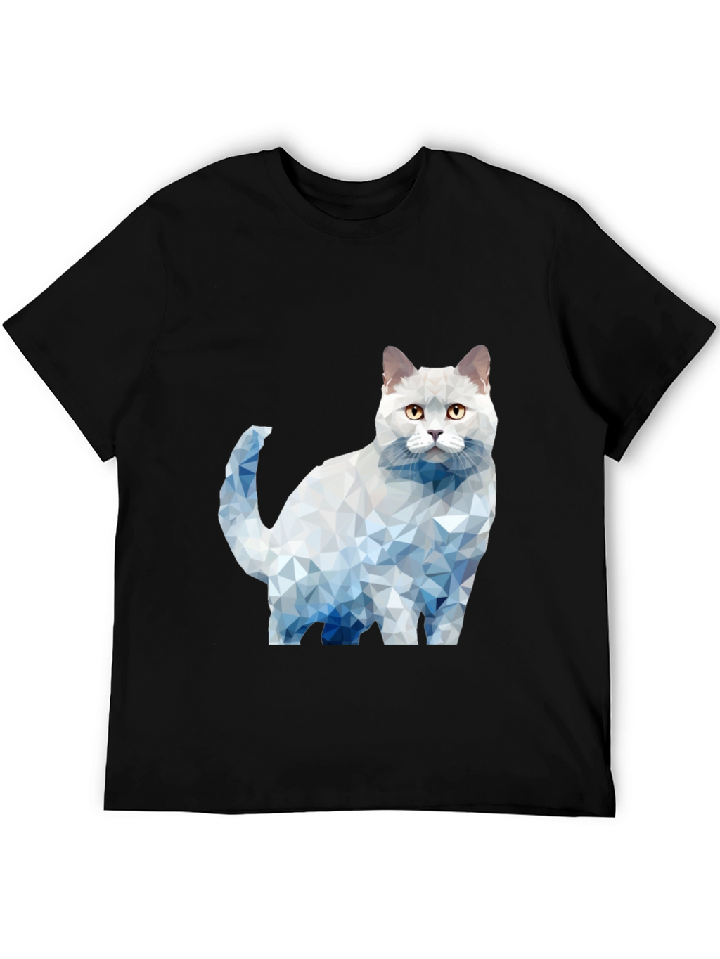 Geometric Cat Graphic T-Shirt
