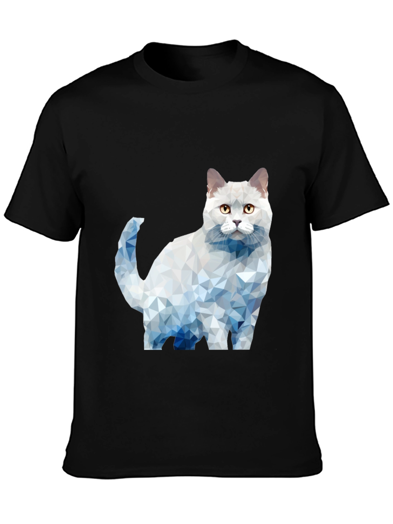 Geometric Cat Graphic T-Shirt