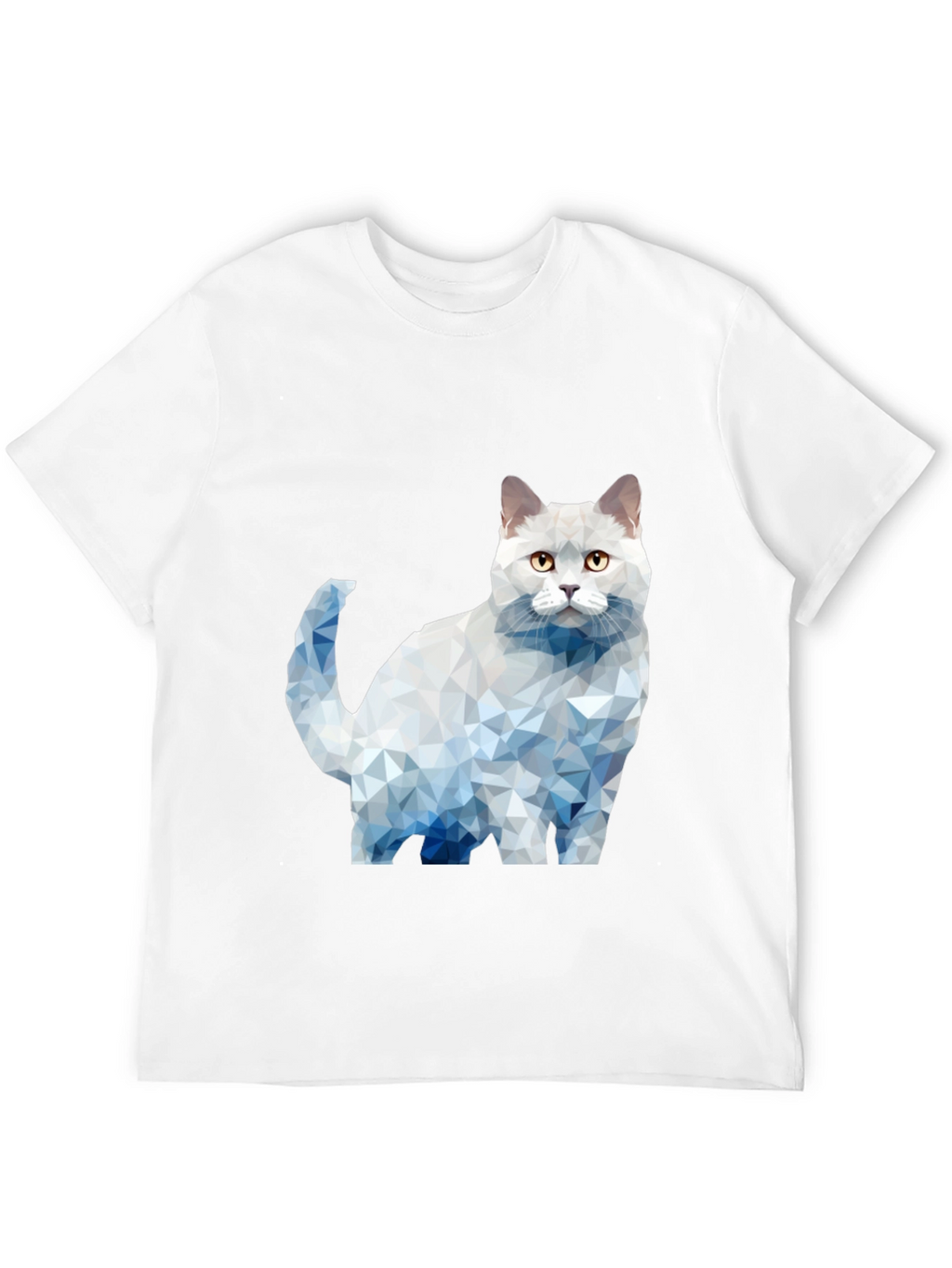 Geometric Cat Graphic T-Shirt