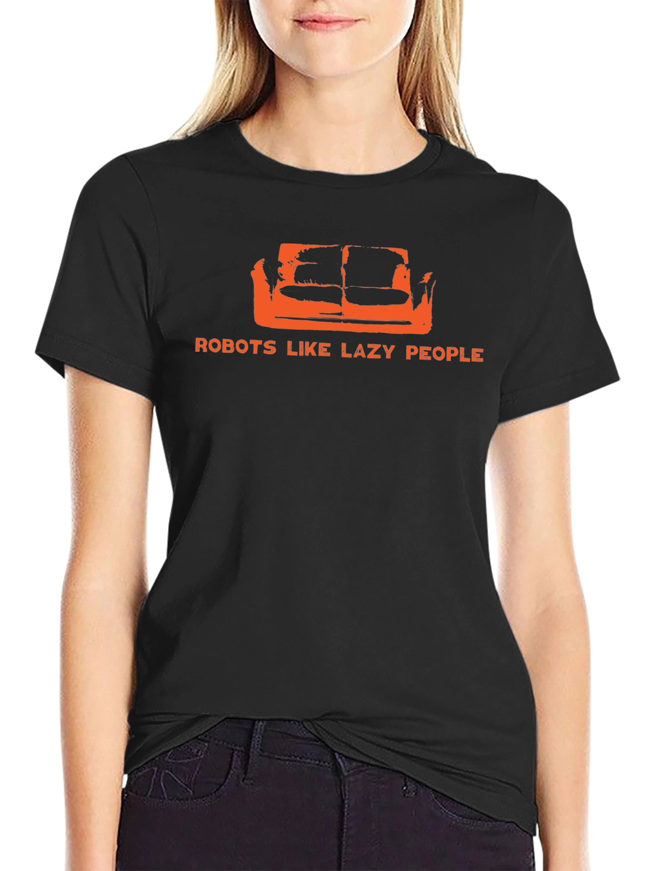 Robots Like Lazy People Graphic Tee
