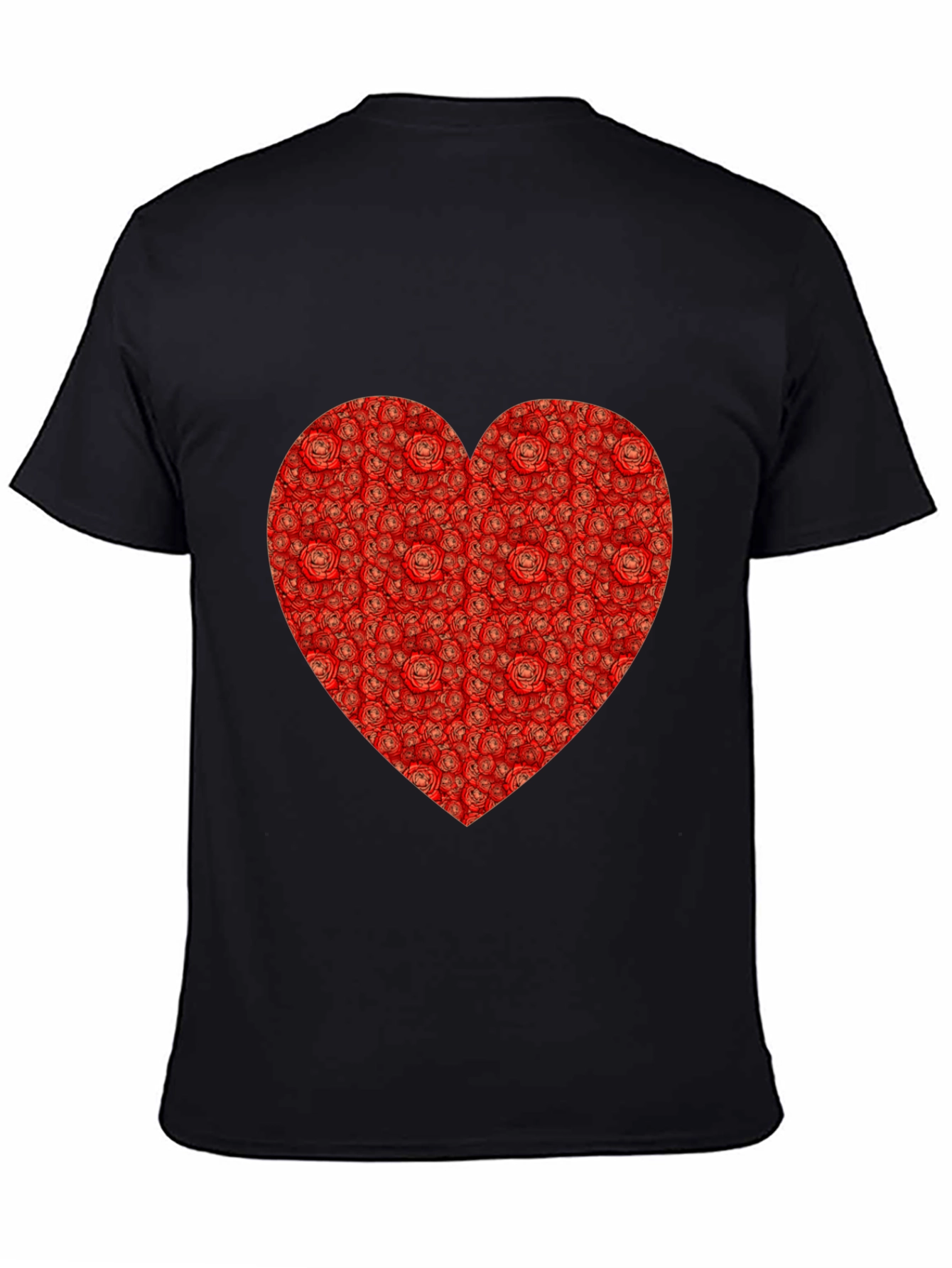 Rose Heart T-Shirt - Romantic Black Tee