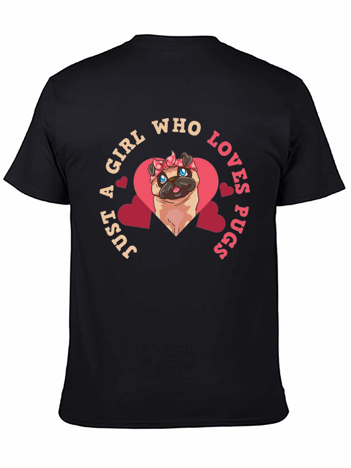 Girl Who Loves Pugs T-Shirt