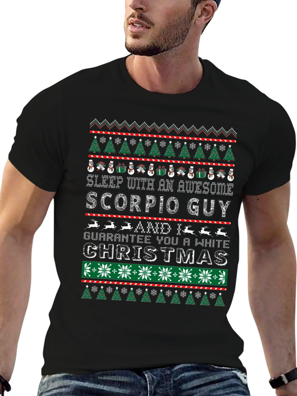 Awesome Scorpio Guy Christmas T-Shirt