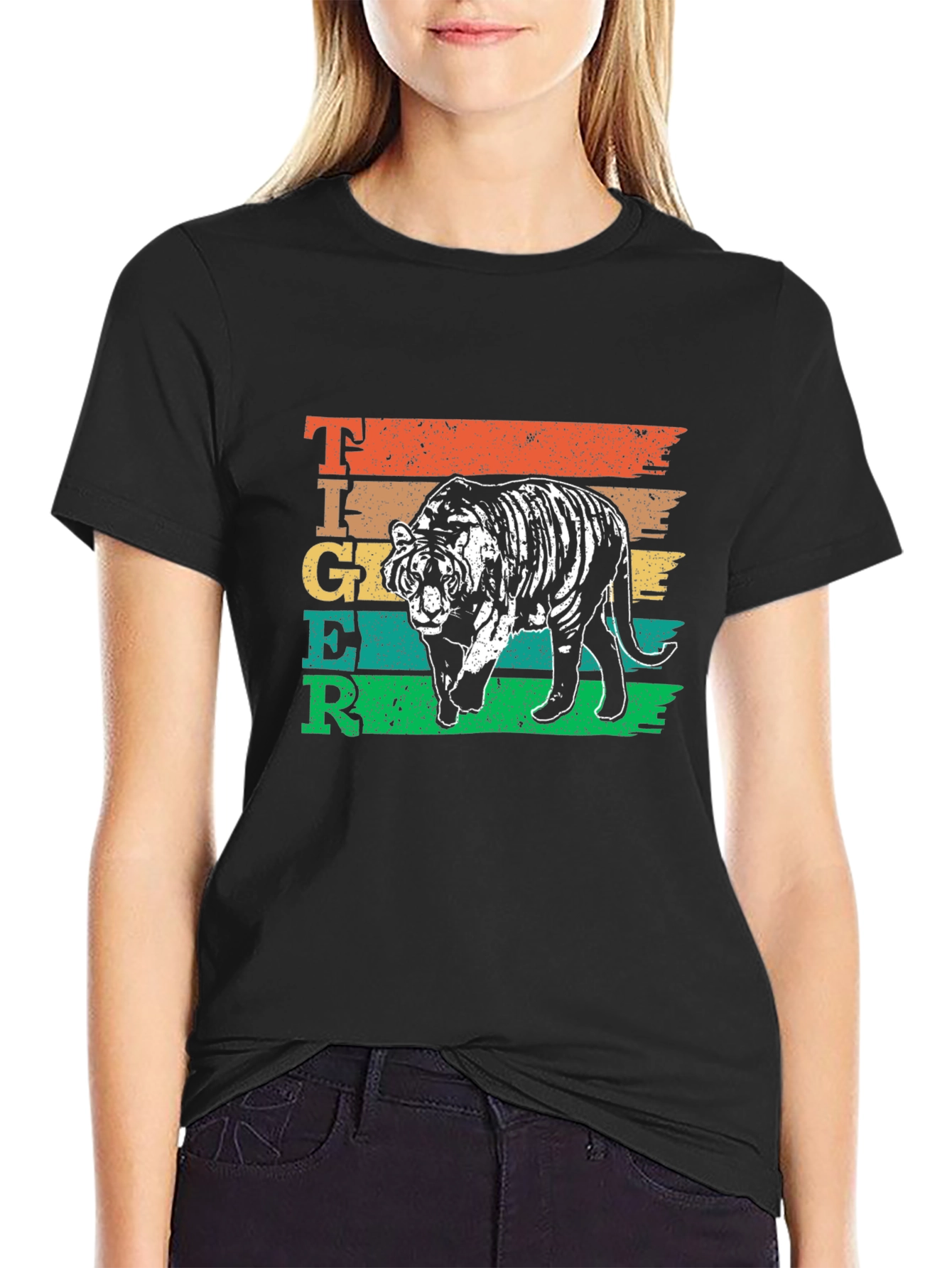 Vintage Style Tiger Graphic T-Shirt