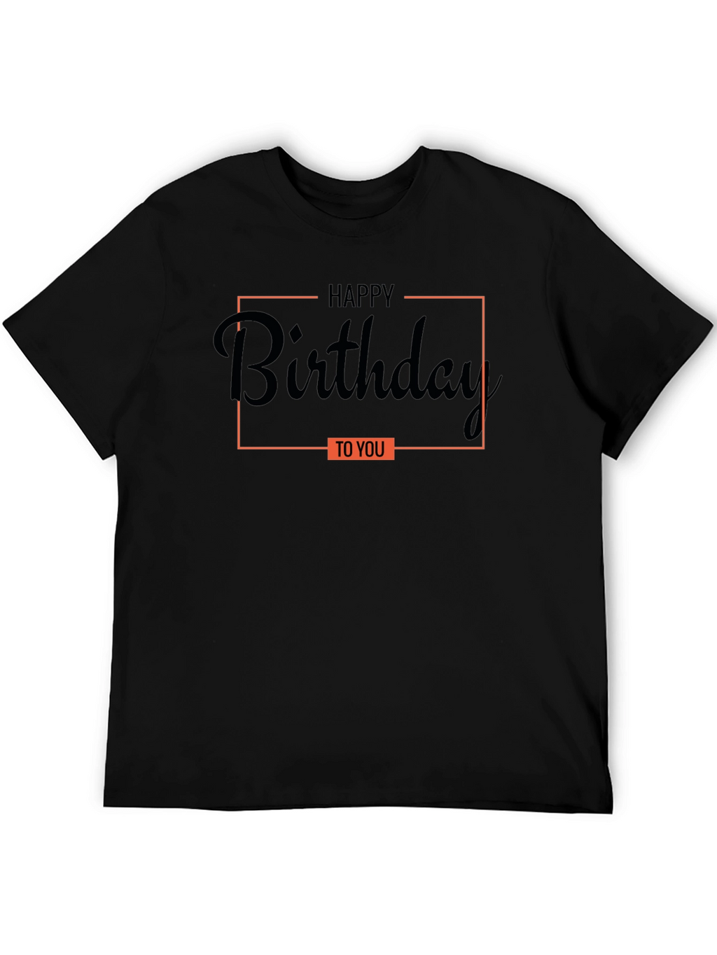Happy Birthday Graphic Tee - Black