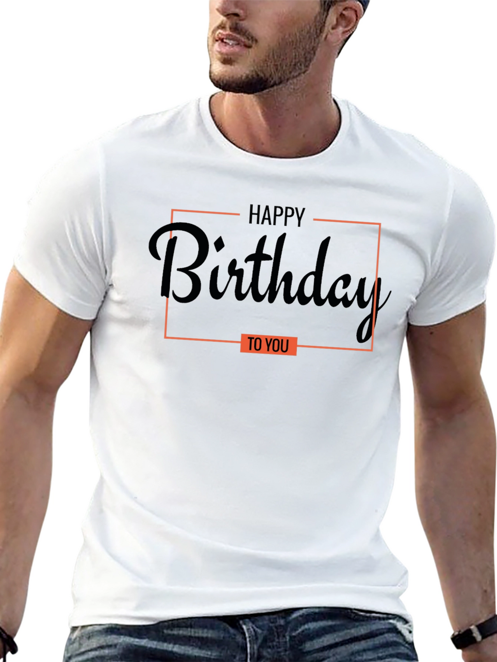Happy Birthday Graphic Tee - Black