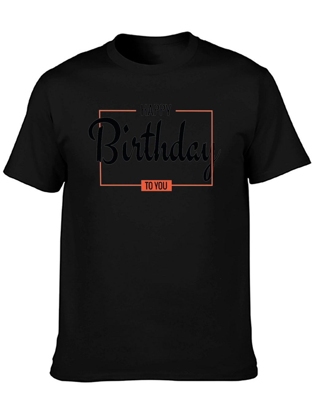 Happy Birthday Graphic Tee - Black