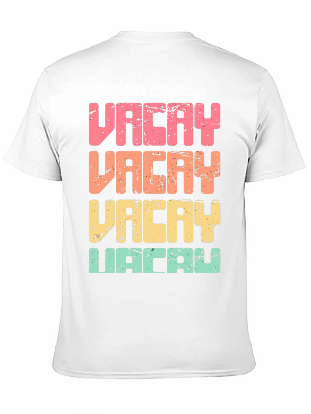 Vacay T-Shirt Retro Distressed Print