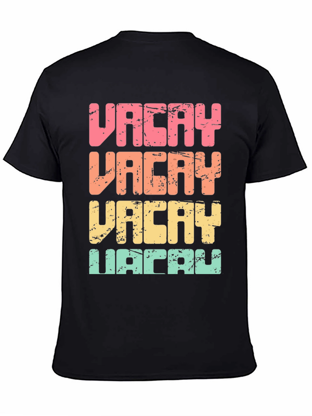 Vacay T-Shirt Retro Distressed Print
