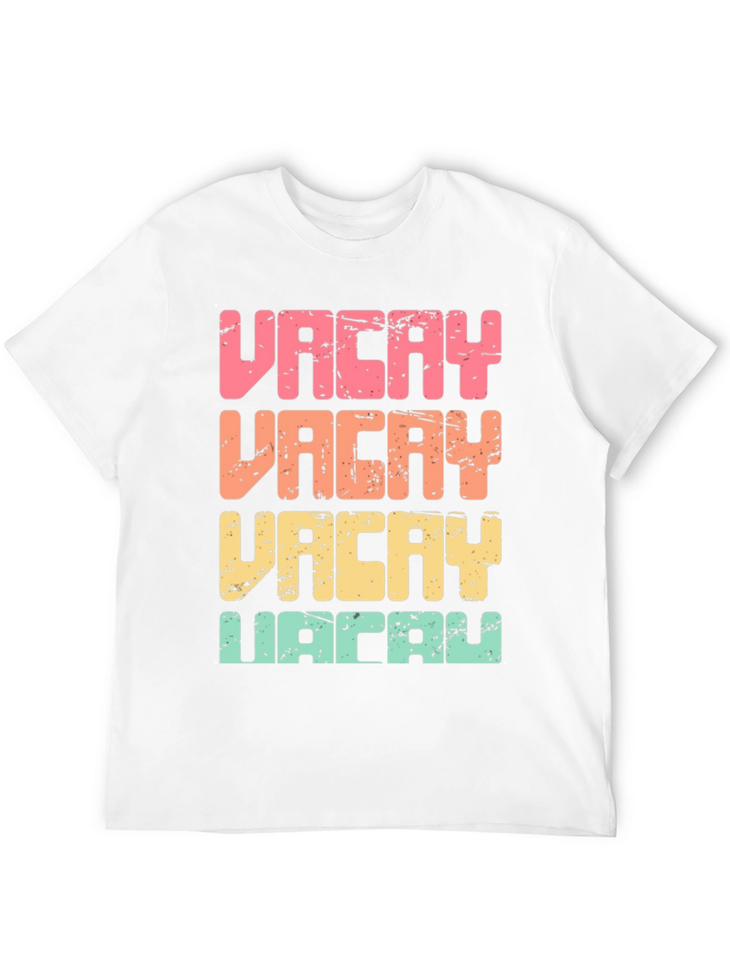 Vacay T-Shirt Retro Distressed Print