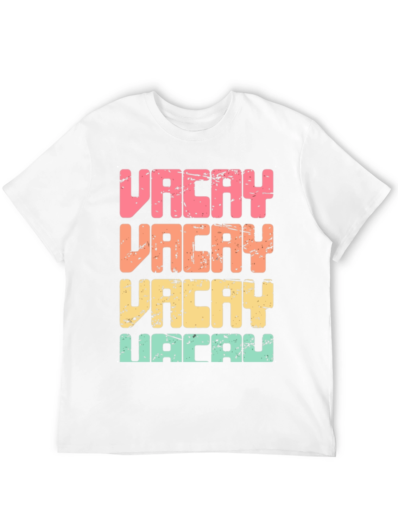 Vacay T-Shirt Retro Distressed Print