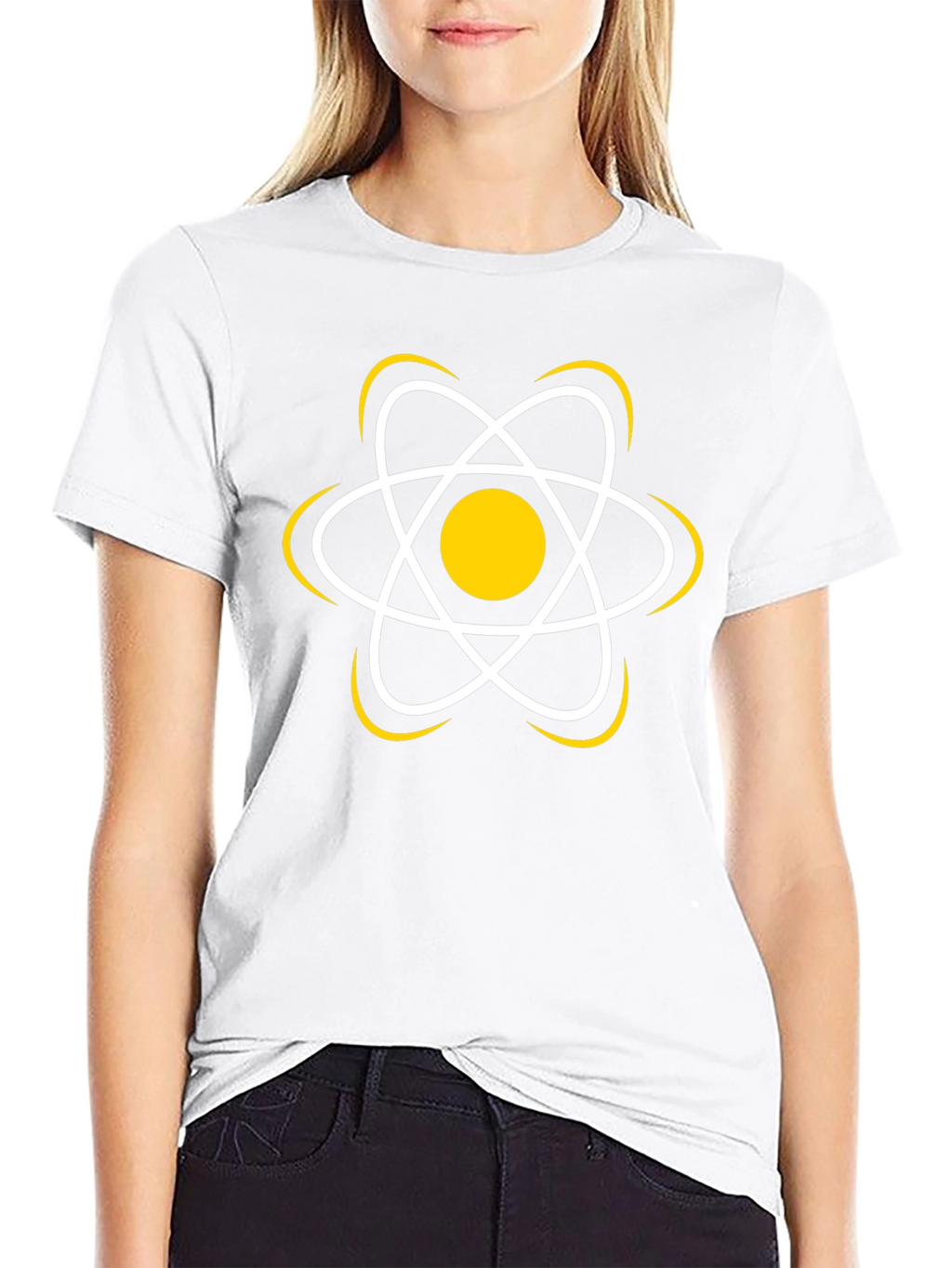 Science Atom Graphic T-Shirt - Black