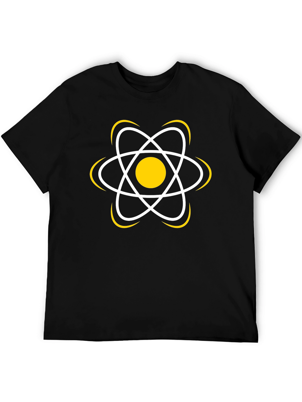 Science Atom Graphic T-Shirt - Black