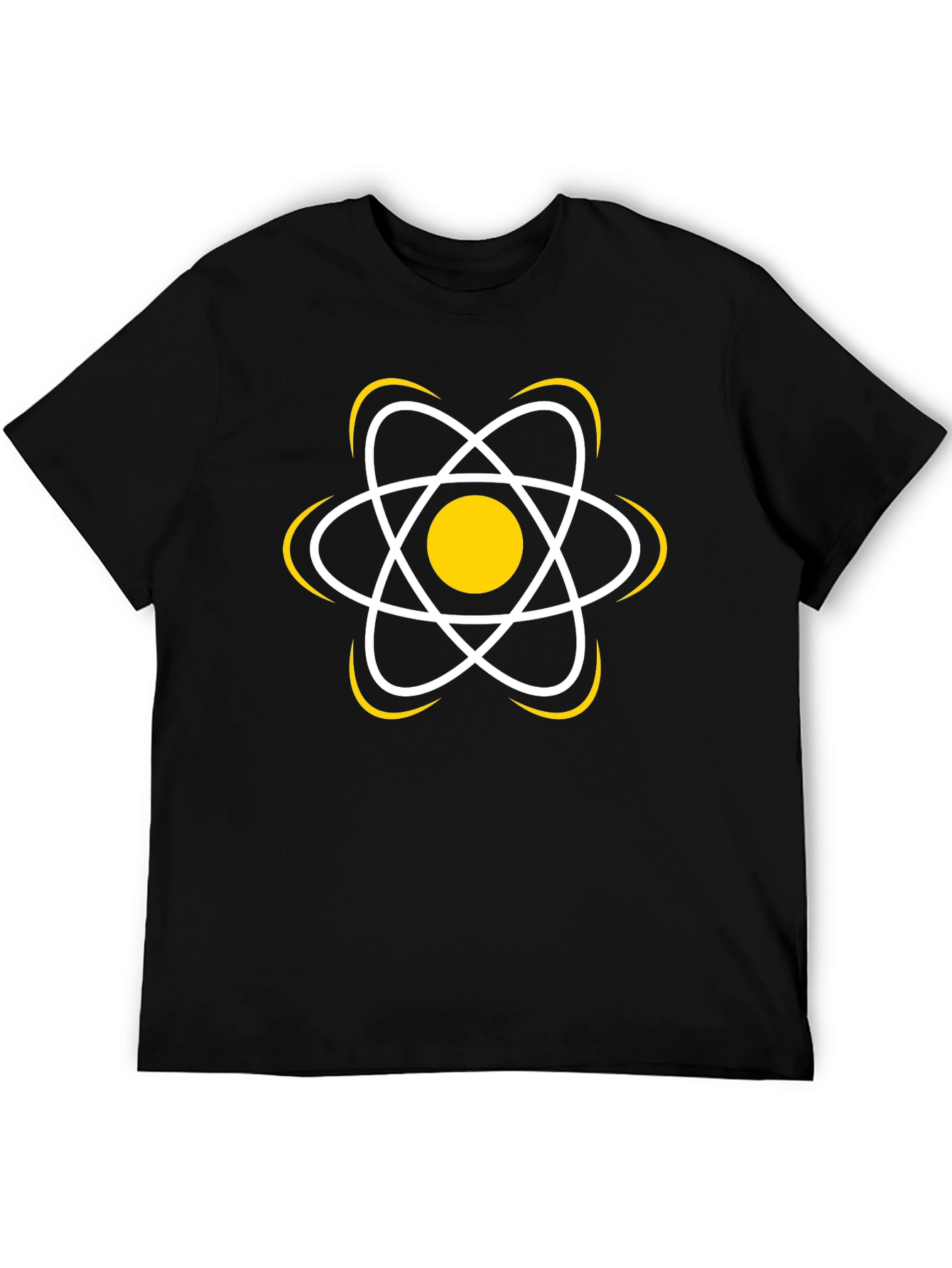 Science Atom Graphic T-Shirt - Black