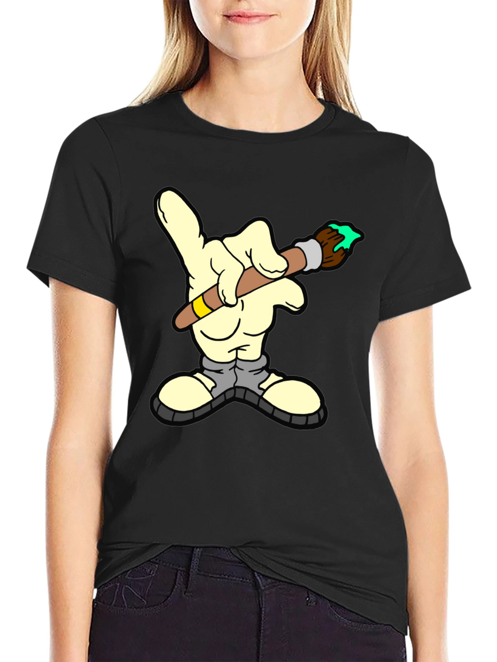 Cartoon Hand Painting T-Shirt