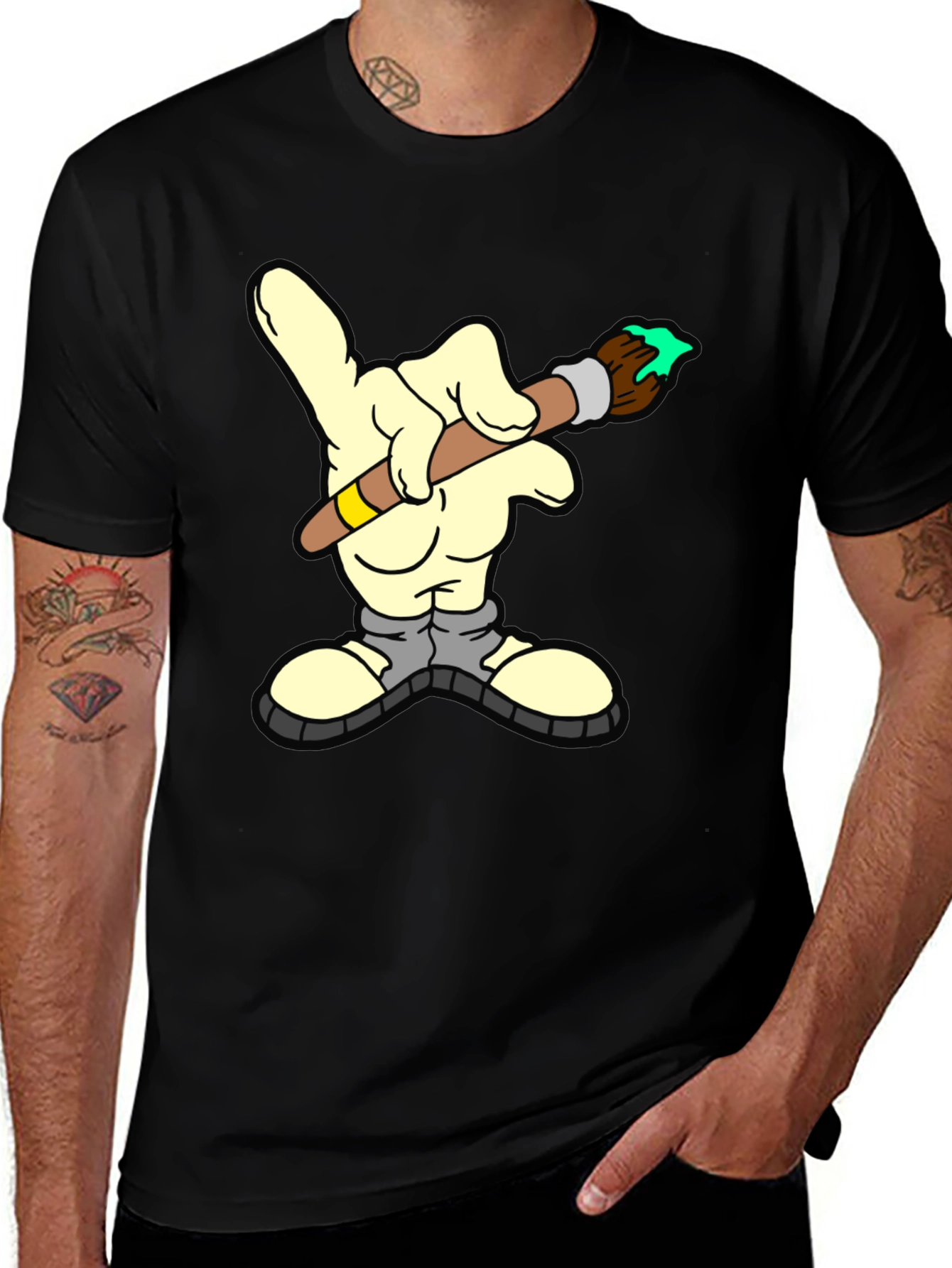Cartoon Hand Painting T-Shirt