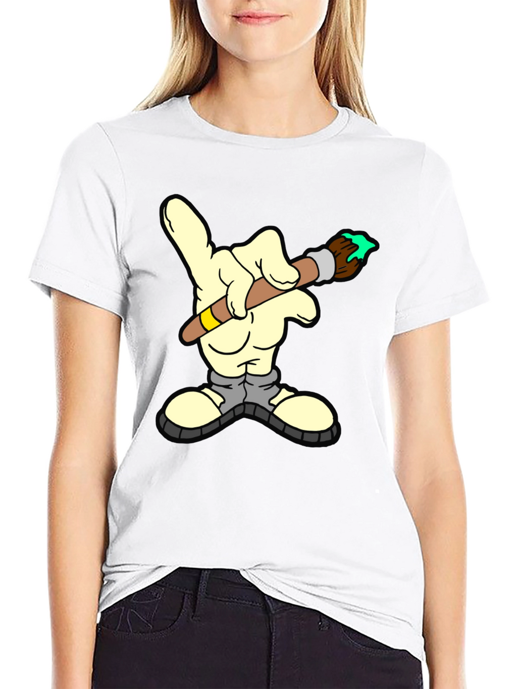Cartoon Hand Painting T-Shirt