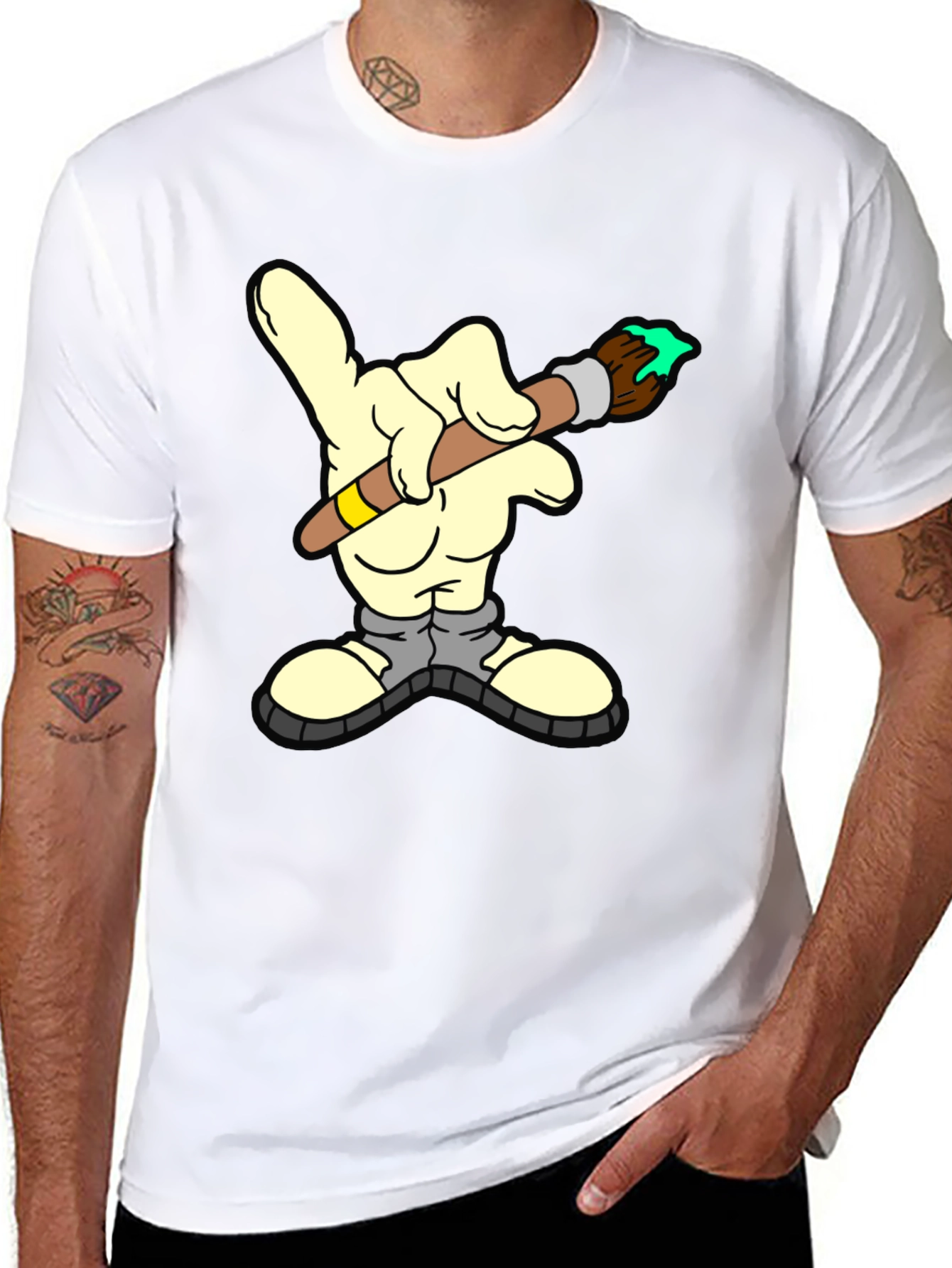 Cartoon Hand Painting T-Shirt