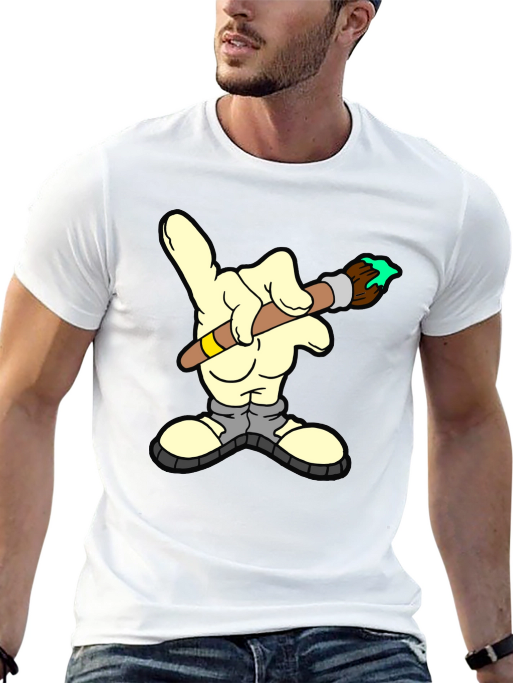 Cartoon Hand Painting T-Shirt