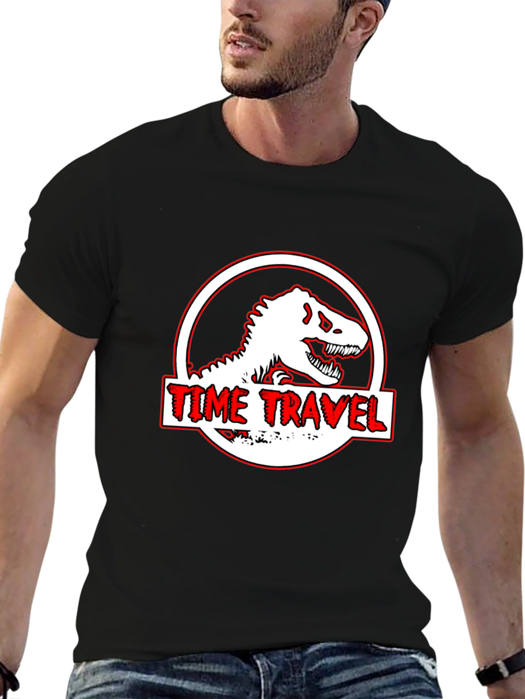 Time Travel Dinosaur Graphic Tee