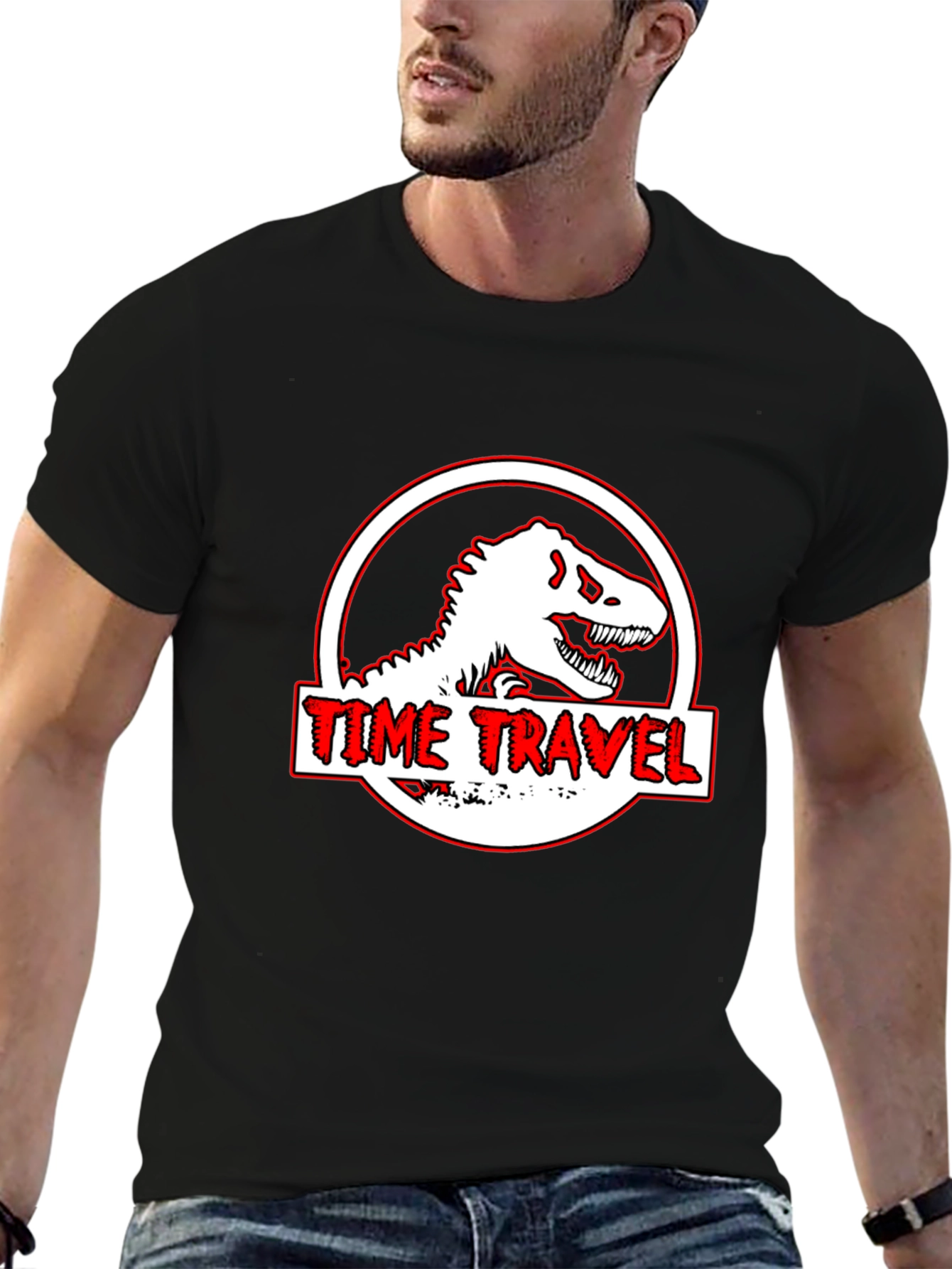 Time Travel Dinosaur Graphic Tee