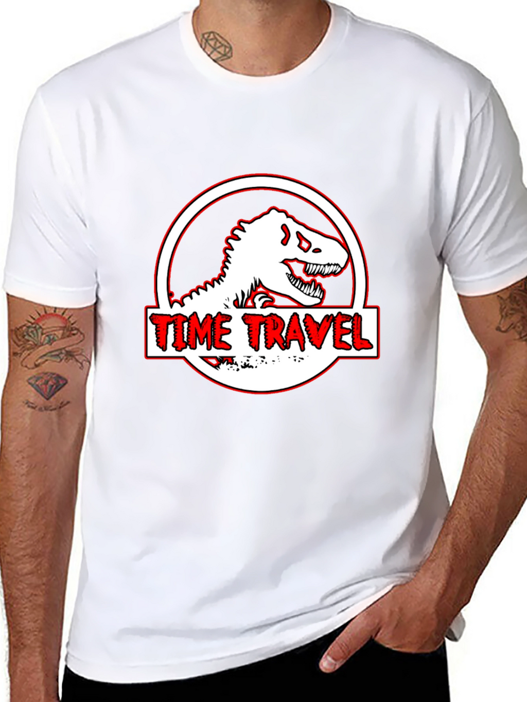 Time Travel Dinosaur Graphic Tee