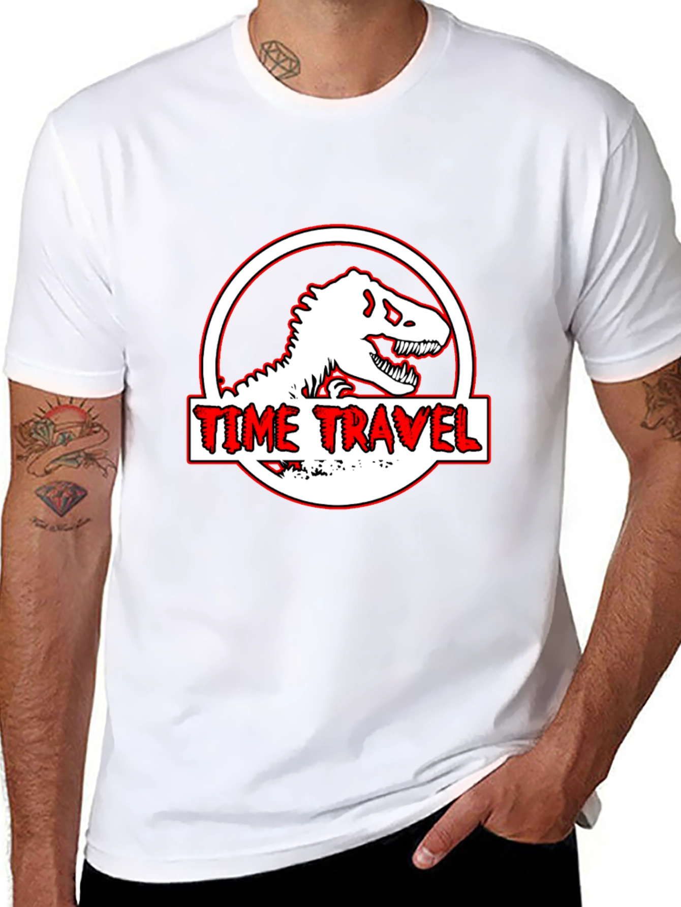 Time Travel Dinosaur Graphic Tee