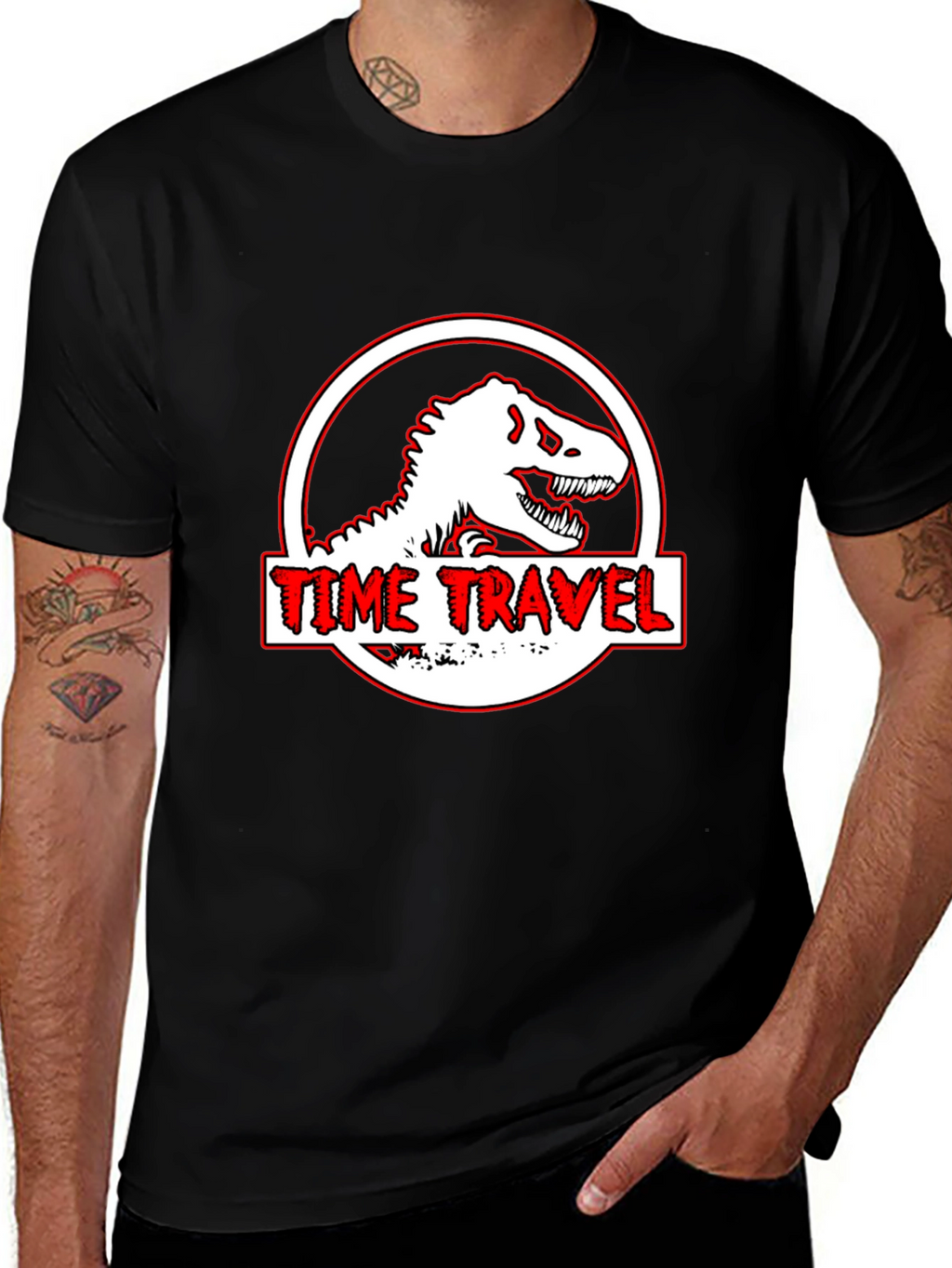 Time Travel Dinosaur Graphic Tee