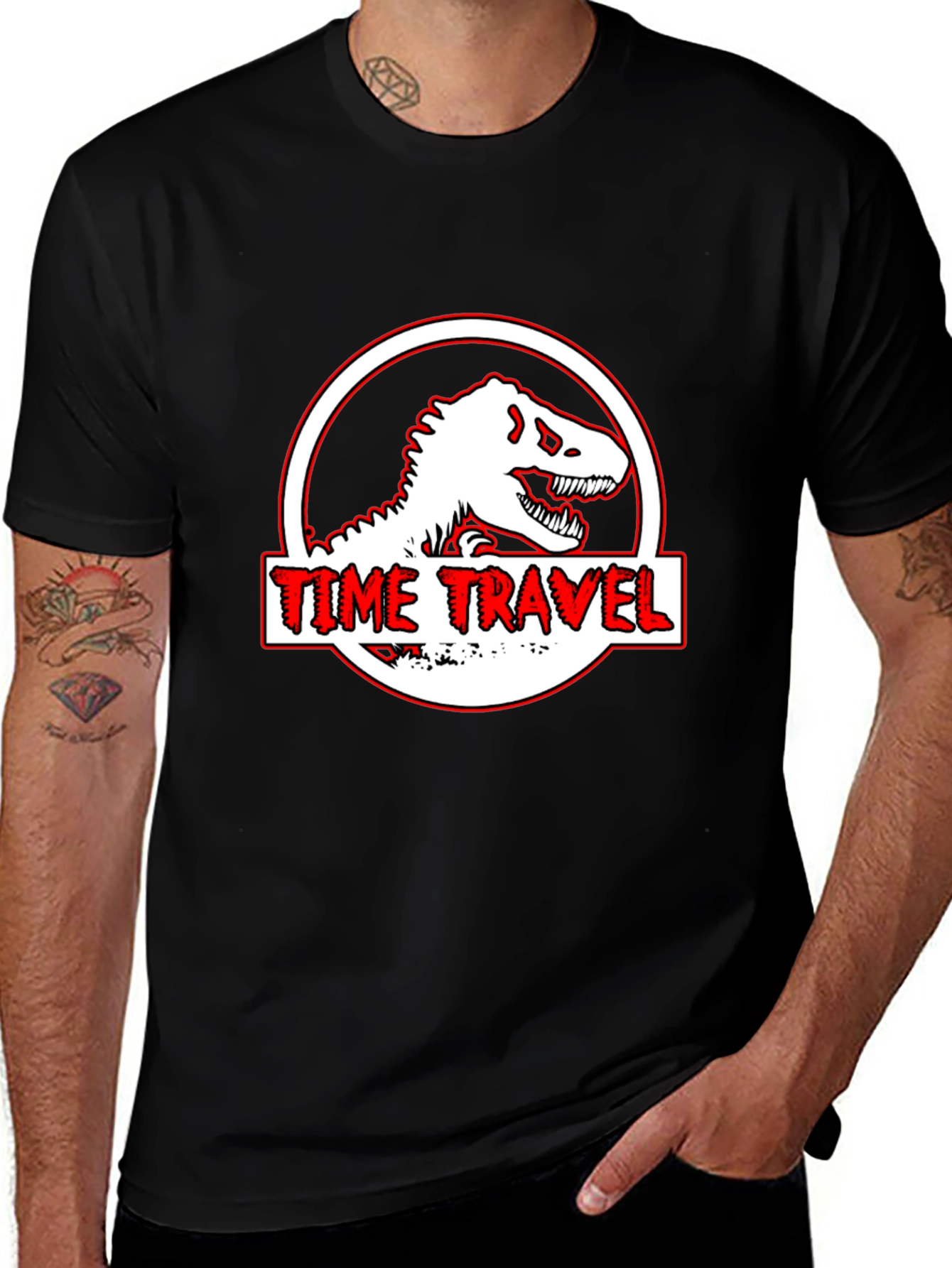 Time Travel Dinosaur Graphic Tee