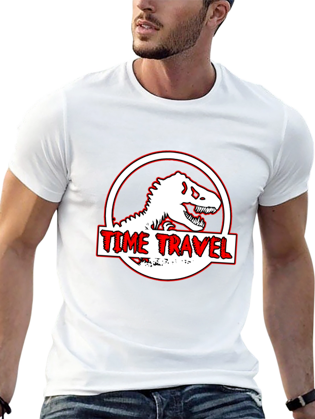 Time Travel Dinosaur Graphic Tee