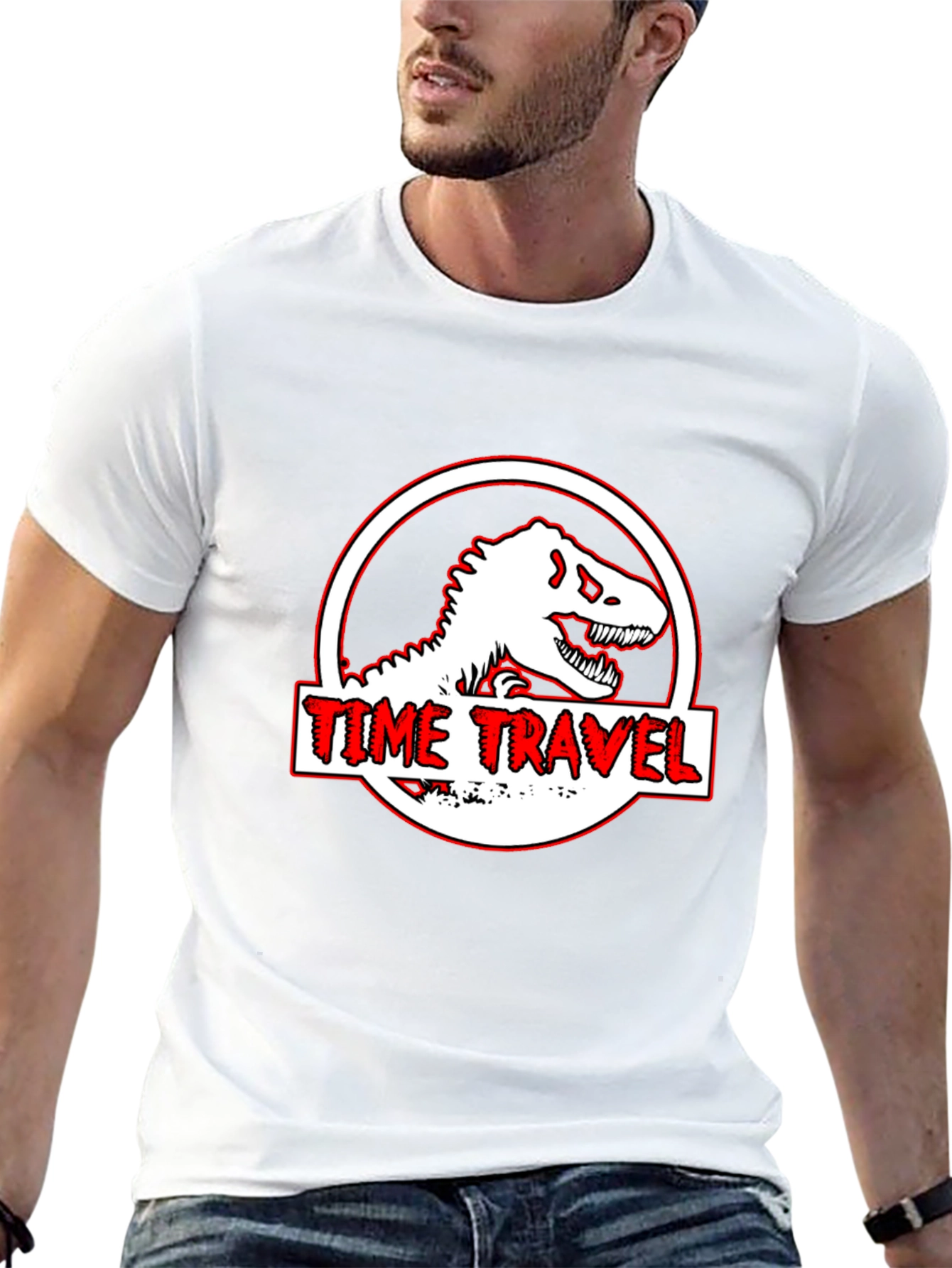 Time Travel Dinosaur Graphic Tee