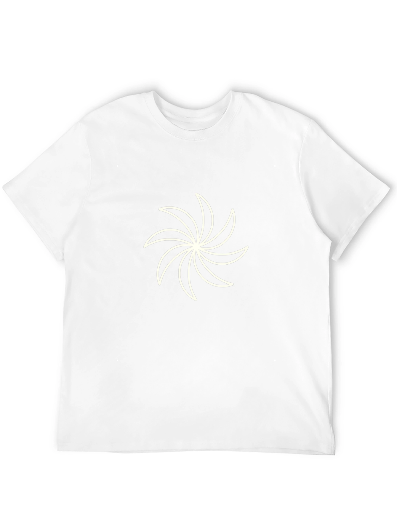 Black Tee with Abstract Floral Graphic