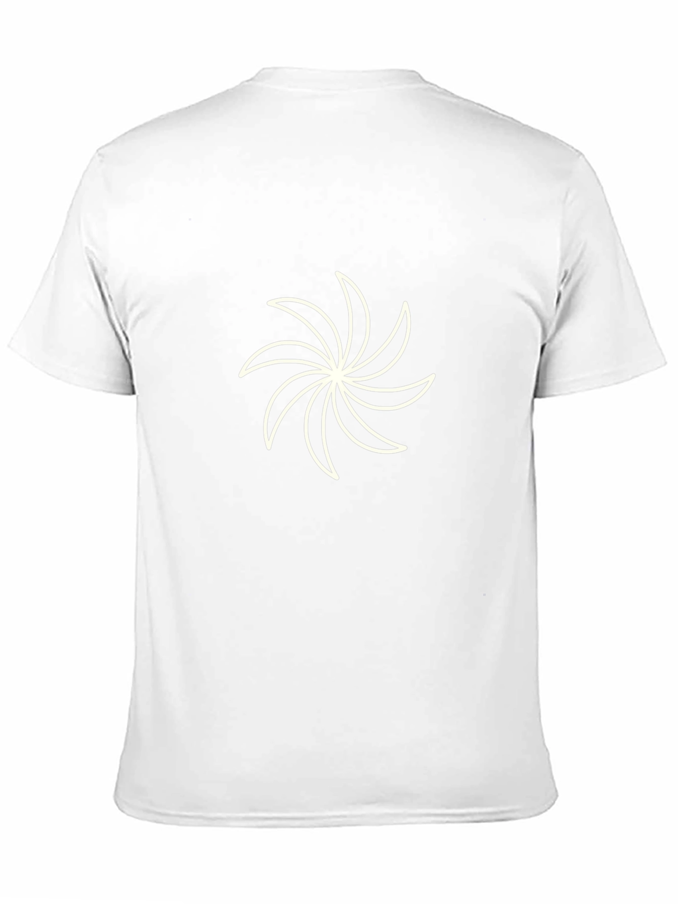 Black Tee with Abstract Floral Graphic
