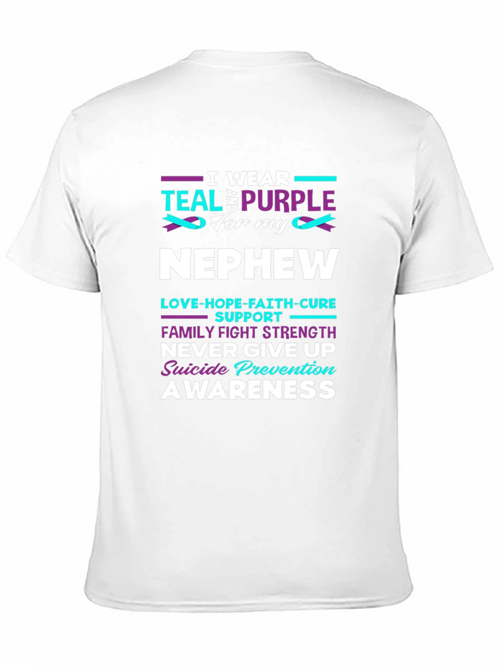 Teal & Purple Suicide Awareness Nephew T-Shirt
