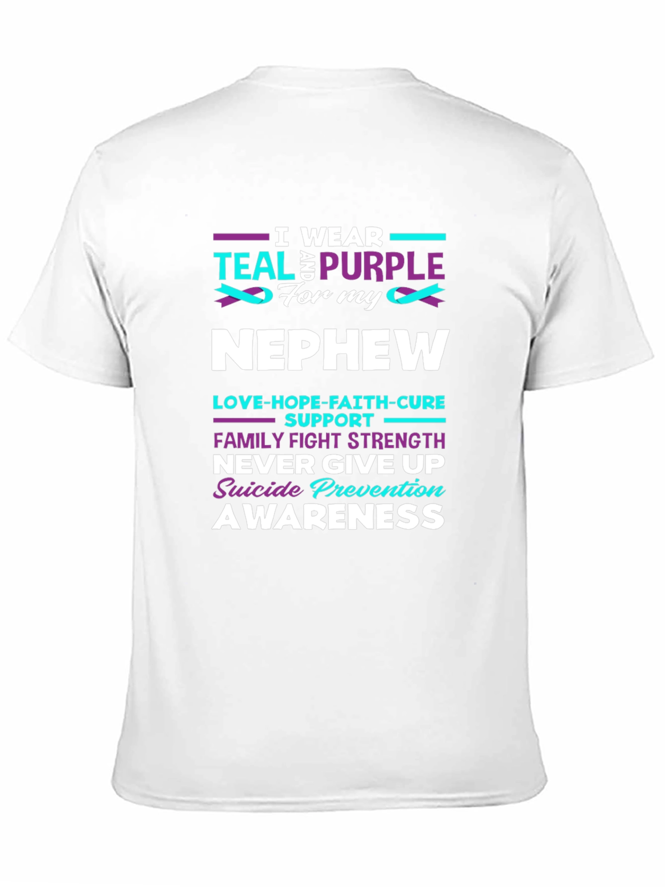 Teal & Purple Suicide Awareness Nephew T-Shirt