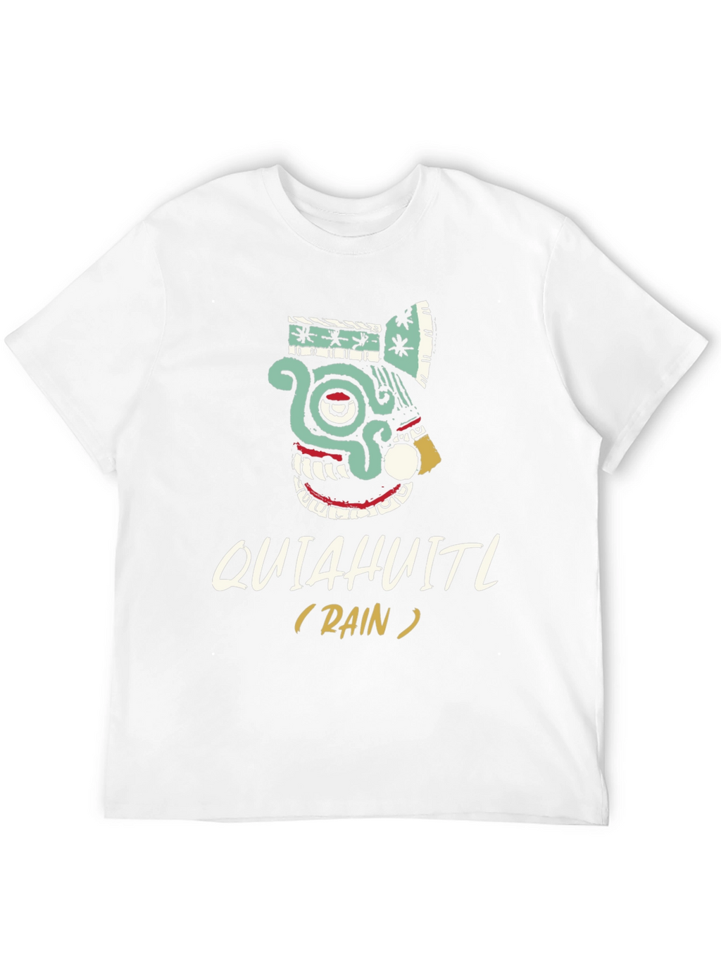Quiahuitl Rain T-Shirt Aztec Inspired Black Tee
