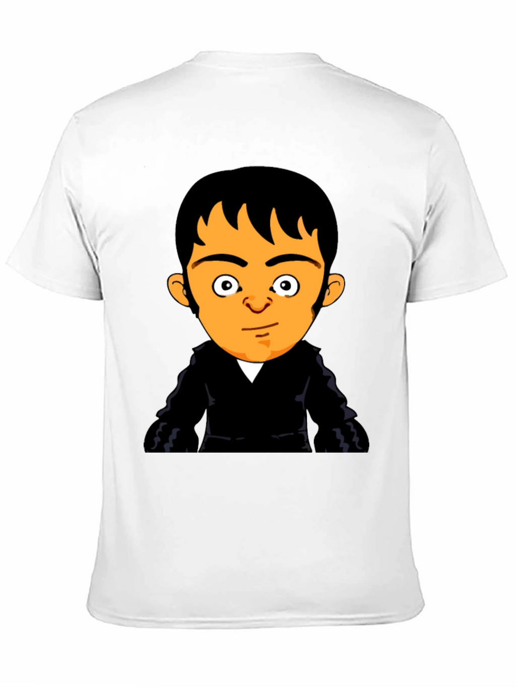 Cartoon Character Print Black T-Shirt