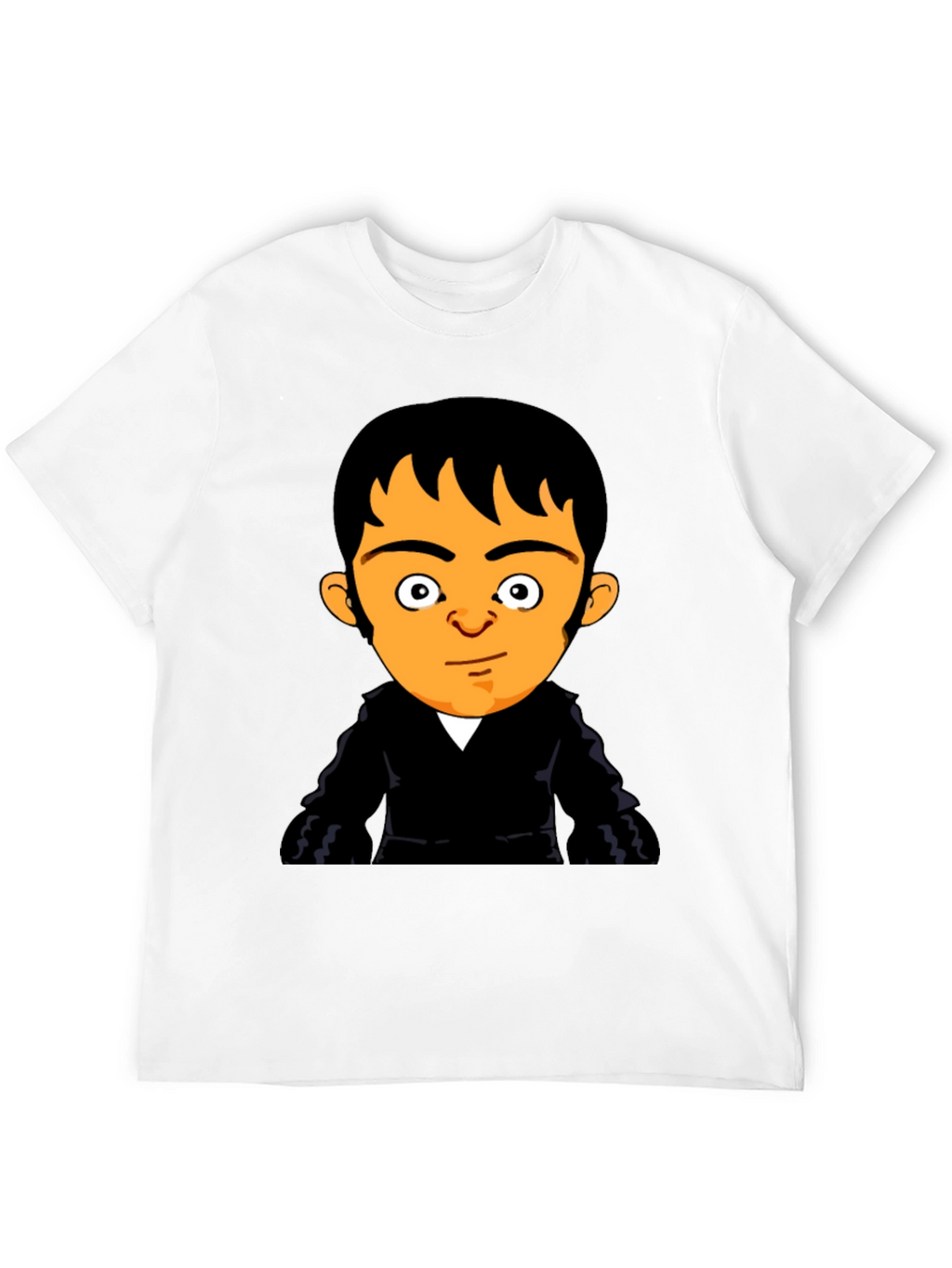 Cartoon Character Print Black T-Shirt