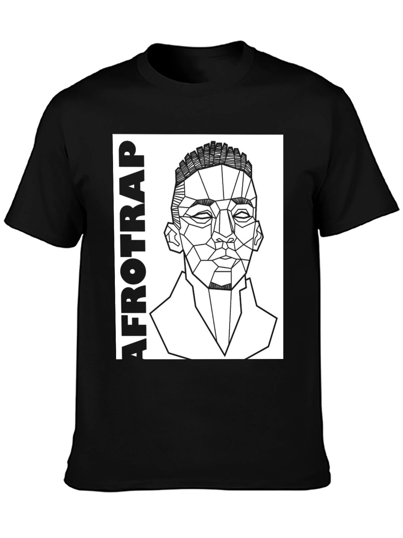 Afrotrap Geometric Graphic Tee - Black