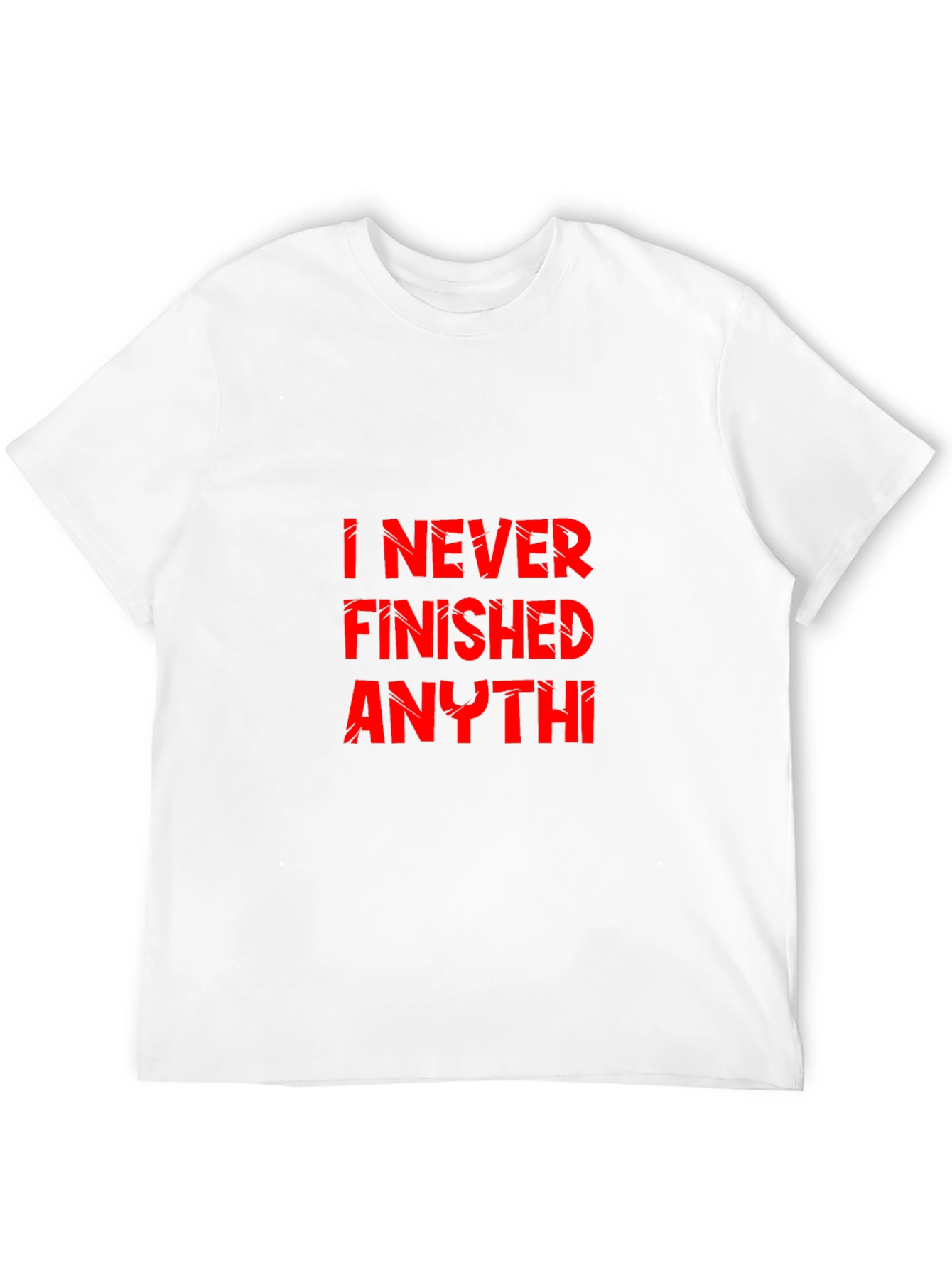 I Never Finished Anything Mens Black Graphic Tee