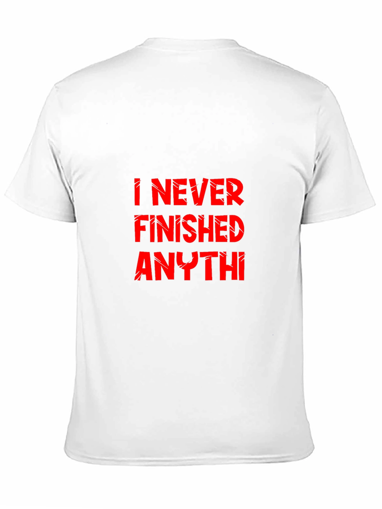 I Never Finished Anything Mens Black Graphic Tee