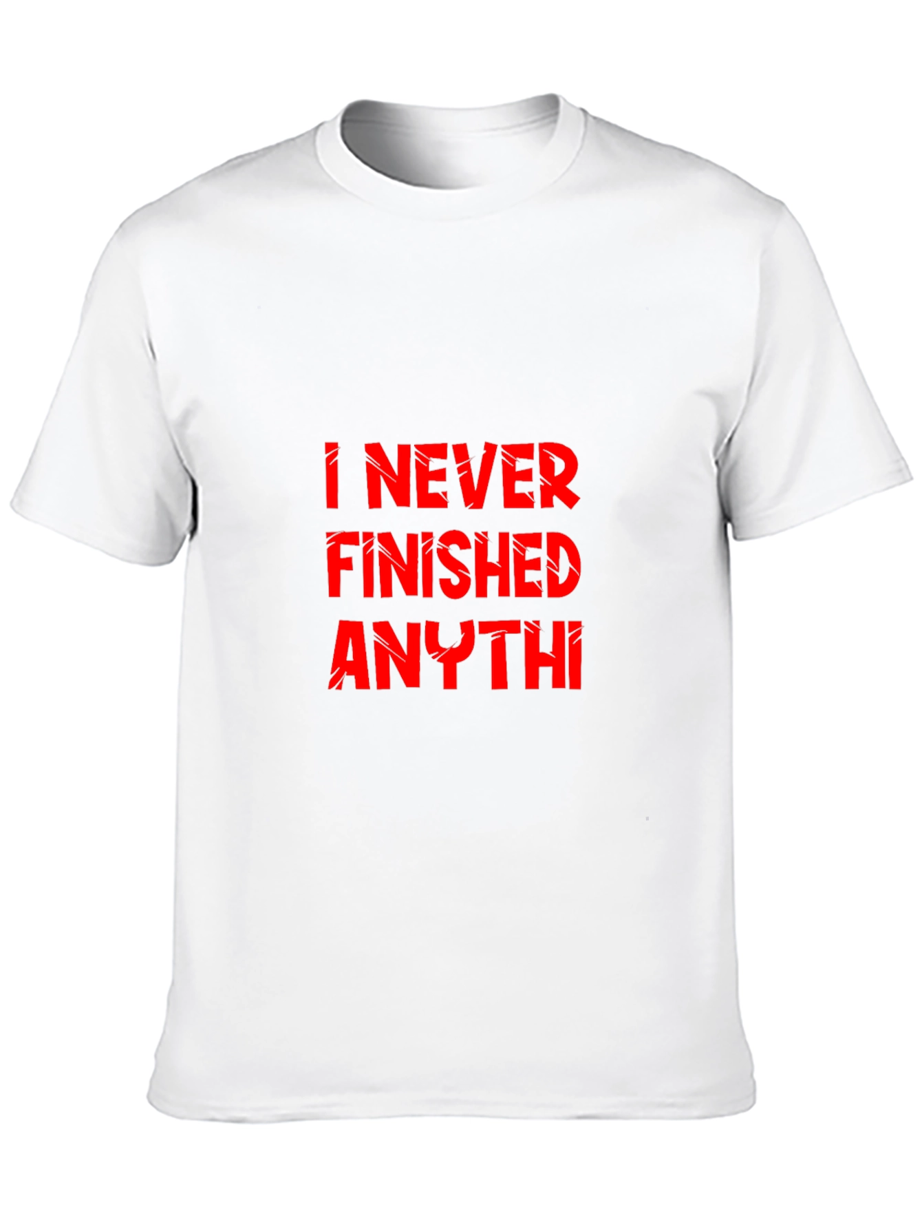 I Never Finished Anything Mens Black Graphic Tee