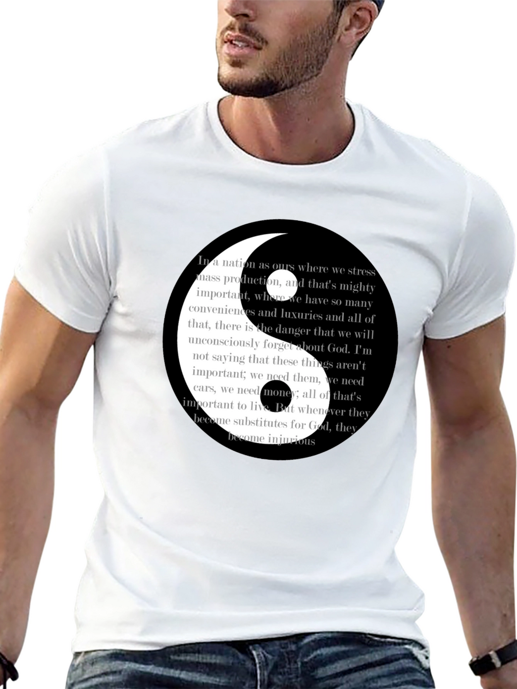 Yin Yang Spiritual Quote Graphic Tee