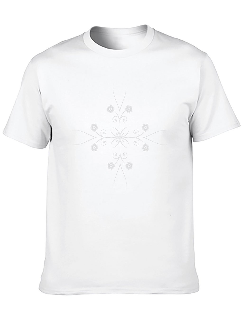 Floral Mandala Black T-Shirt