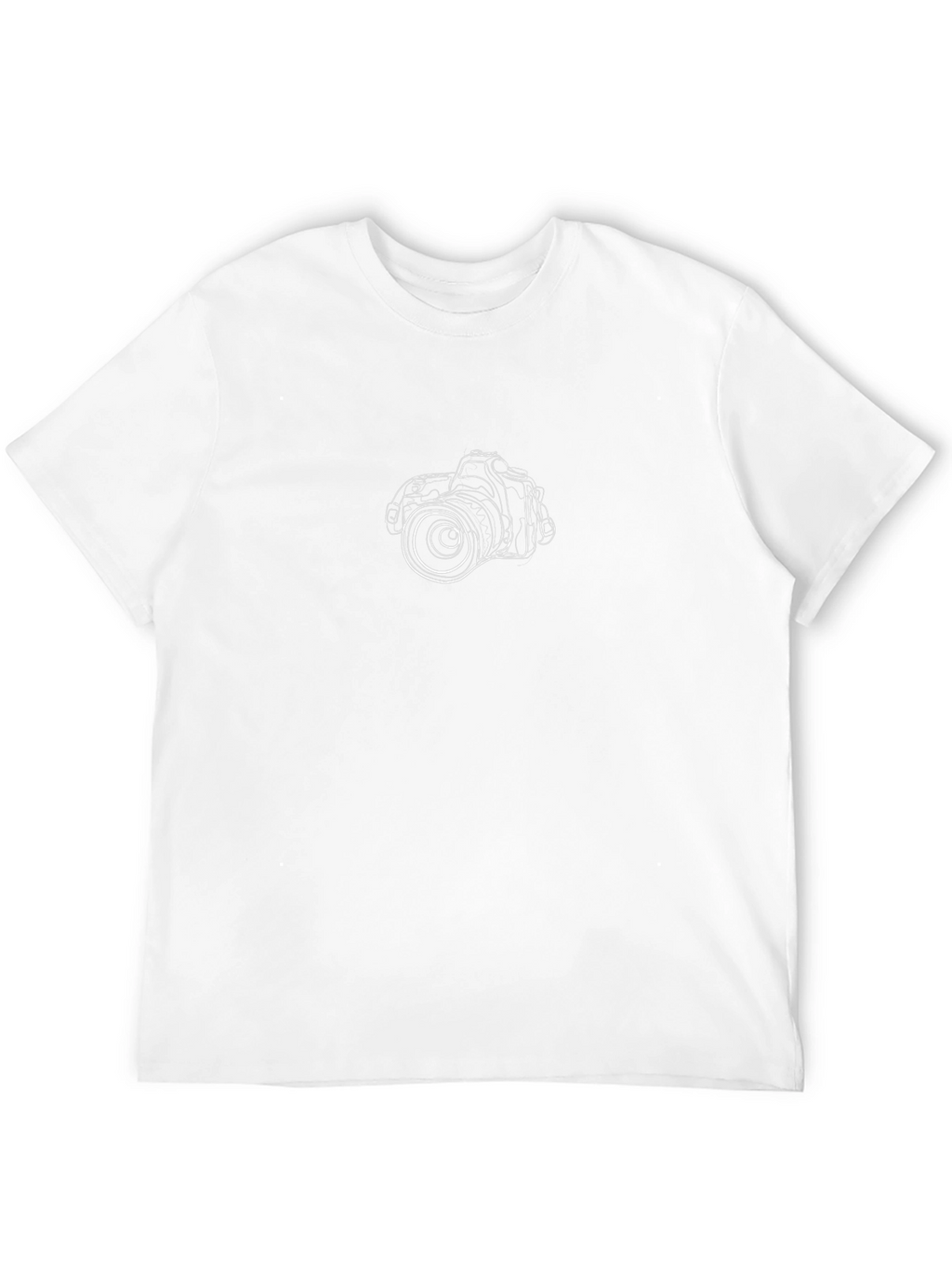 Camera Line Art Black T-Shirt - Photographers Tee
