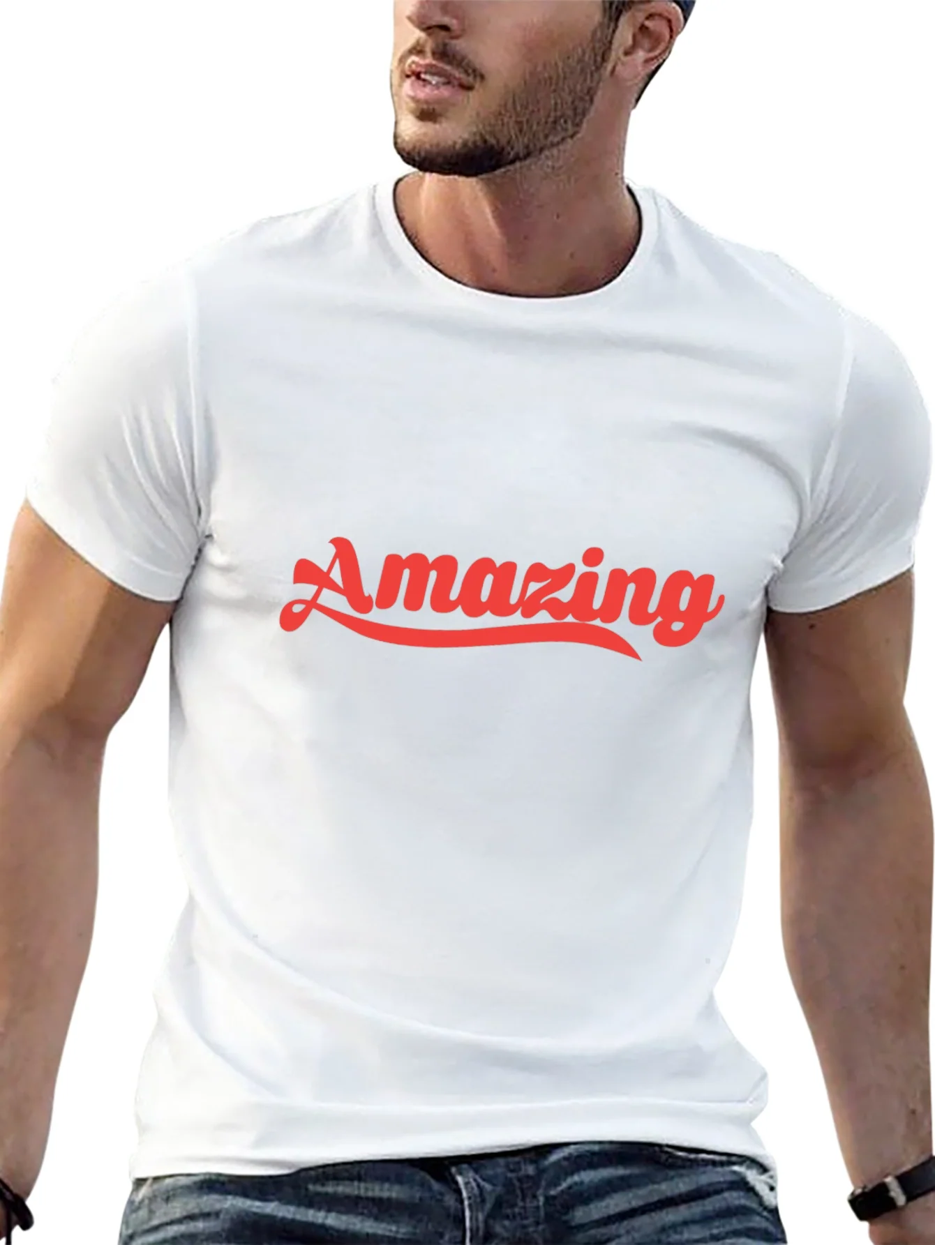 Amazing Graphic Tee - Black Cotton T-Shirt