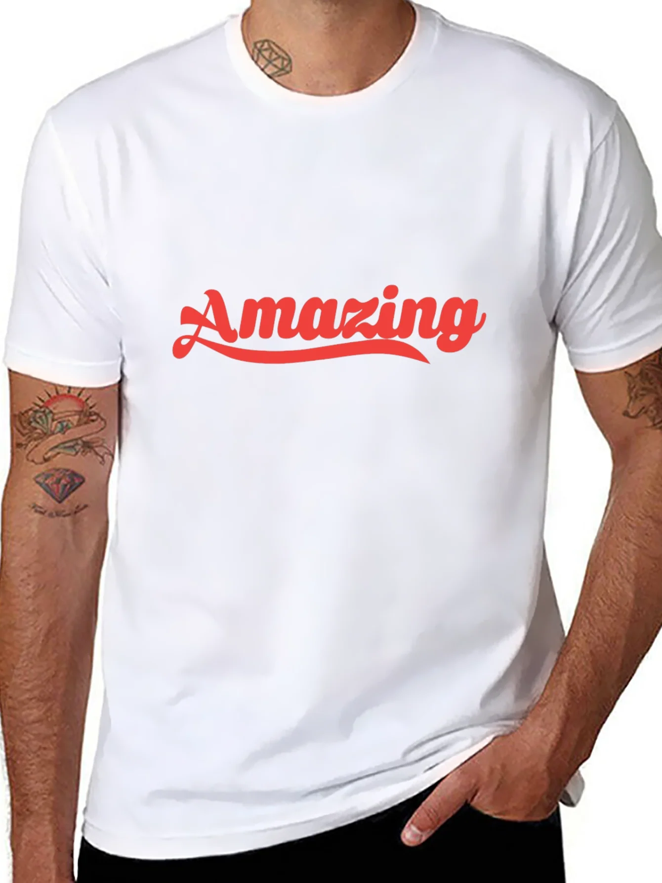 Amazing Graphic Tee - Black Cotton T-Shirt