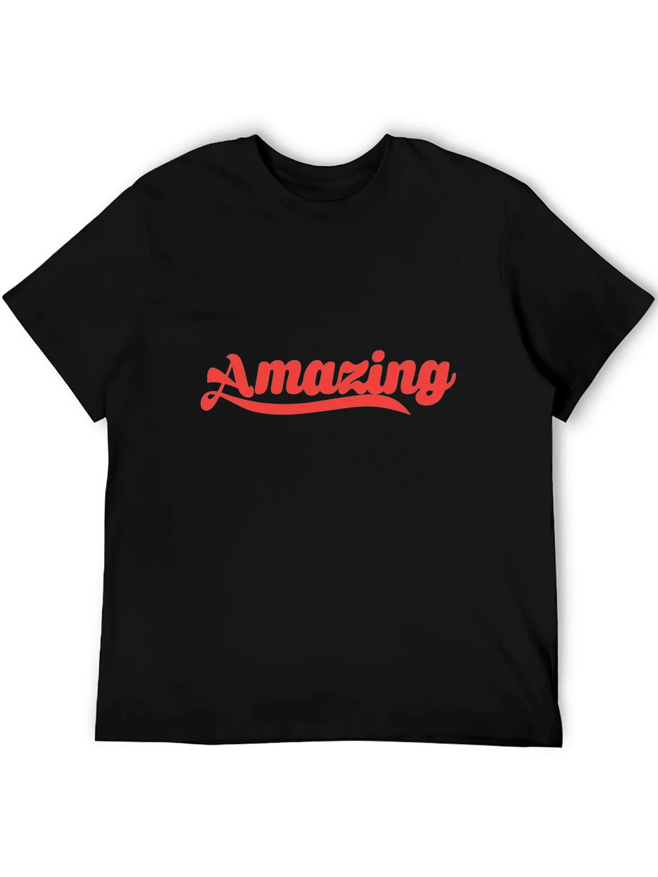 Amazing Graphic Tee - Black Cotton T-Shirt