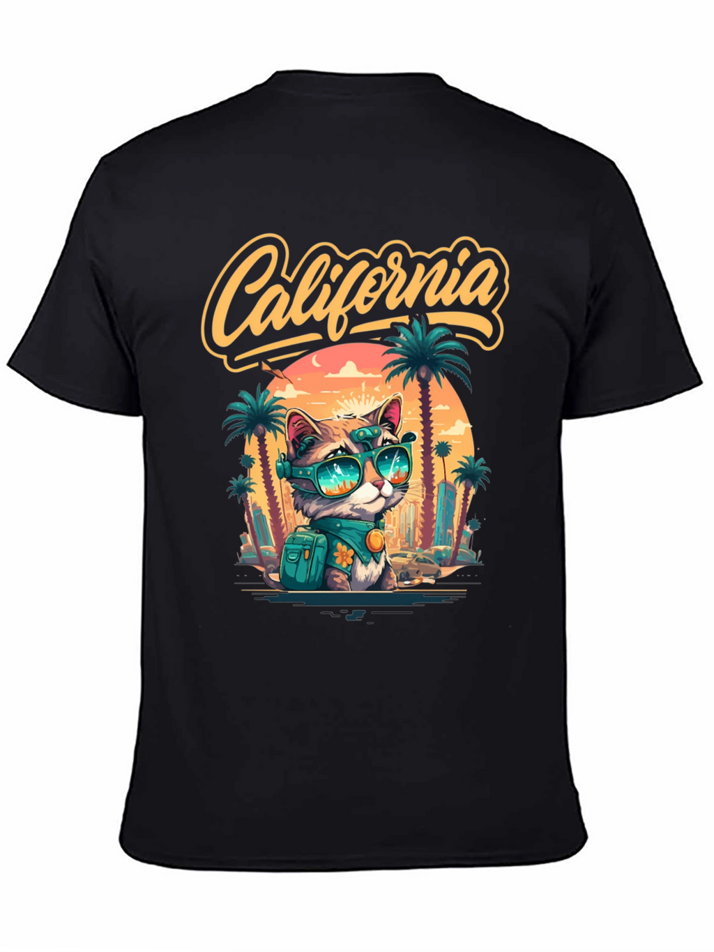 California Cat Graphic T-Shirt - Island Style
