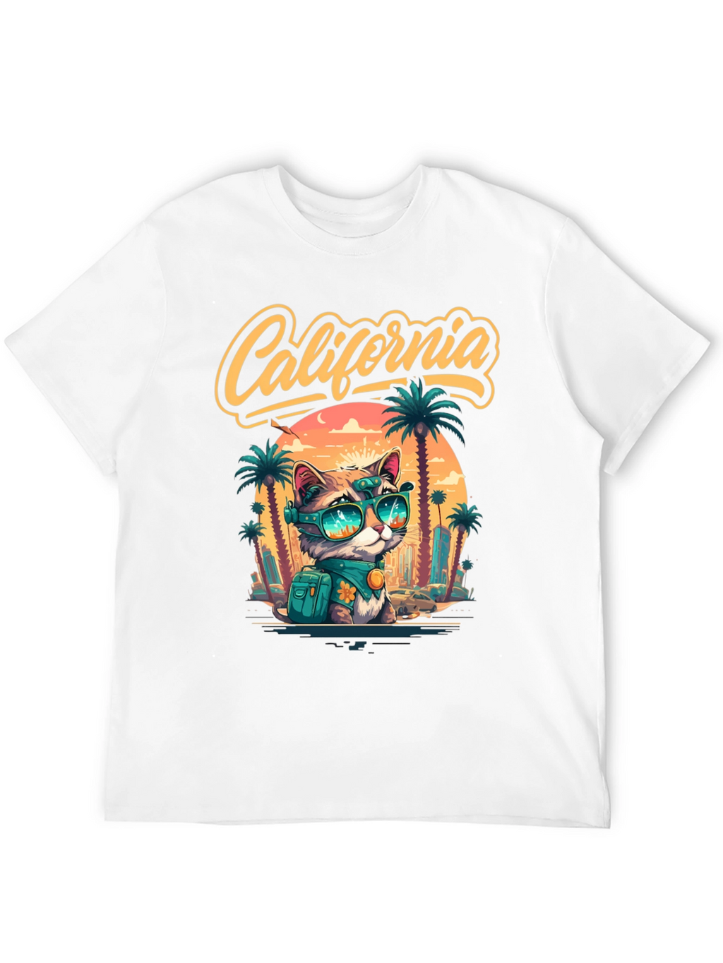 California Cat Graphic T-Shirt - Island Style